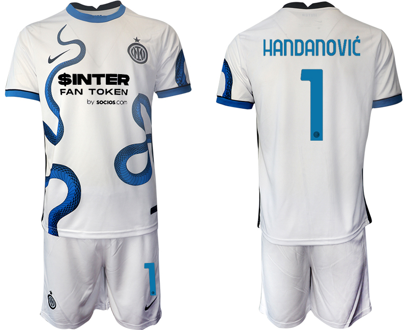 Men 2021-2022 Club Inter Milan away white #1 Soccer Jersey->inter milan jersey->Soccer Club Jersey